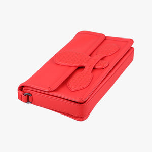 Pre-owned Bottega Veneta Intrecciato Rialto Red lambskin shoulderbag | stylenewstar