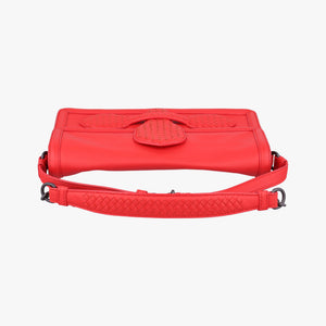 Pre-owned Bottega Veneta Intrecciato Rialto Red lambskin shoulderbag | stylenewstar