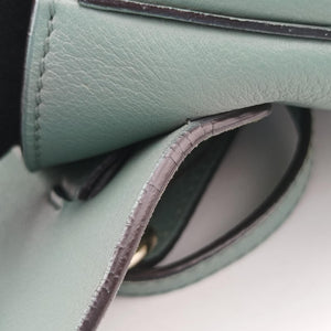 Pre-owned Chloe FAYE mini Blue Leather × Suede backpack/rucksack | stylenewstar