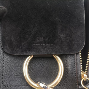 Pre-owned Chloe FAYE Black Leather × suede backpack/rucksack | stylenewstar