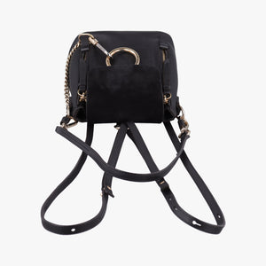 Pre-owned Chloe FAYE Black Leather × suede backpack/rucksack | stylenewstar