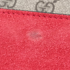 Pre-owned Gucci Dionysus beige×red PVC coated canvas × suede 400249 shoulderbag | stylenewstar