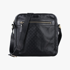 Pre-owned Gucci GG Imprime Messenger Black Leather 201448 shoulderbag | stylenewstar