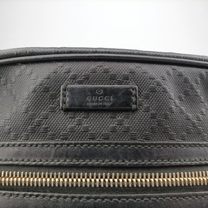 Pre-owned Gucci GG Imprime Messenger Black Leather 201448 shoulderbag | stylenewstar