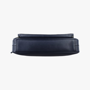Vintage Prada Triangle Logo Plate Navy Saffiano Leather shoulderbag | stylenewstar