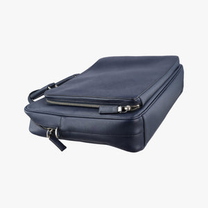 Vintage Prada Triangle Logo Plate Navy Saffiano Leather shoulderbag | stylenewstar