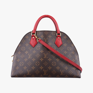 Pre-owned Louis Vuitton Alma Bag Into Bag Brown×Rouge Monogram Canvas M41779 shoulderbag | stylenewstar