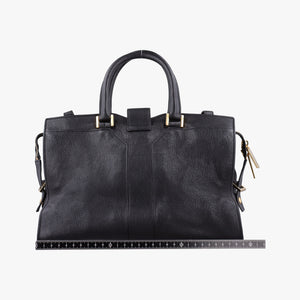 Pre-owned Yves Saint Laurent Cabas ChYc Black Leather 400666 shoulderbag | stylenewstar
