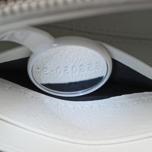 Pre-owned Balenciaga Hourglass adidas White x black Leather shoulderbag | stylenewstar