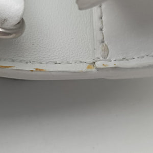Pre-owned Balenciaga Hourglass adidas White x black Leather shoulderbag | stylenewstar