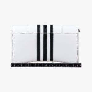 Pre-owned Balenciaga Hourglass adidas White x black Leather shoulderbag | stylenewstar