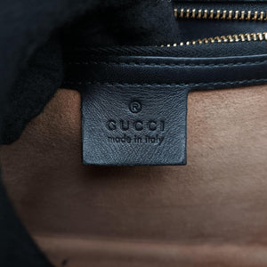 Pre-owned Gucci Sylvie Black×green×red Leather 421882 shoulderbag | stylenewstar