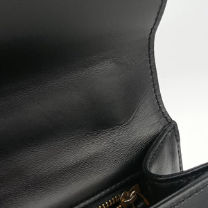Pre-owned Gucci Sylvie Black×green×red Leather 421882 shoulderbag | stylenewstar