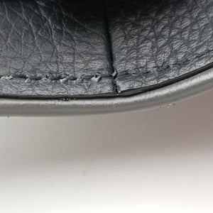 Pre-owned Christian Dior saddle Green×Navy Leather×Nylon shoulderbag | stylenewstar
