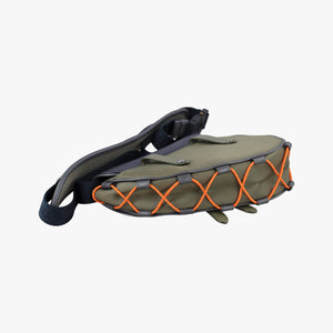 Pre-owned Christian Dior saddle Green×Navy Leather×Nylon shoulderbag | stylenewstar