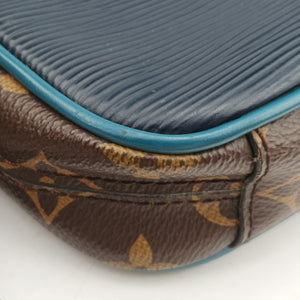 Vintage Louis Vuitton Danube Slim PM brown×navy Monogram Canvas×epi M51459 shoulderbag | stylenewstar