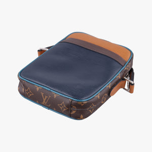 Vintage Louis Vuitton Danube Slim PM brown×navy Monogram Canvas×epi M51459 shoulderbag | stylenewstar