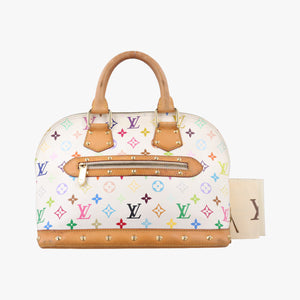 Pre-owned Louis Vuitton Alma PM white Monogram Multicolor M92647 handbag | stylenewstar