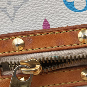 Pre-owned Louis Vuitton Alma PM white Monogram Multicolor M92647 handbag | stylenewstar