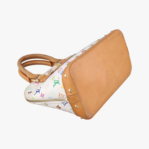 Pre-owned Louis Vuitton Alma PM white Monogram Multicolor M92647 handbag | stylenewstar
