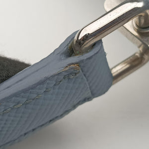 Pre-owned Prada Half Flap Double Turn Lock Blue SAFFIANO Leather BN2821 shoulderbag | stylenewstar