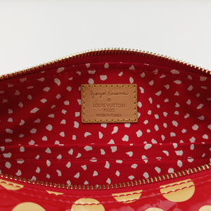 Secondhand Louis Vuitton Dot Infinity Papillon 30 ROUGE×white Vernis M91425 shoulderbag | stylenewstar