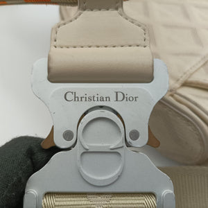 Pre-owned Christian Dior Saddle Beige PVC coated canvas × leather bum bag/waist bag | stylenewstar