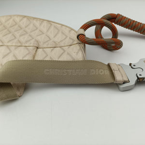 Pre-owned Christian Dior Saddle Beige PVC coated canvas × leather bum bag/waist bag | stylenewstar