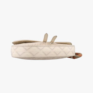 Pre-owned Christian Dior Saddle Beige PVC coated canvas × leather bum bag/waist bag | stylenewstar