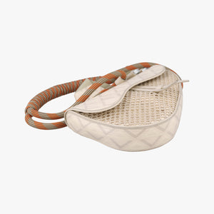Pre-owned Christian Dior Saddle Beige PVC coated canvas × leather bum bag/waist bag | stylenewstar