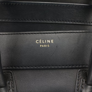 Pre-owned Celine Luggage Mini Shopper Black Leather handbag | stylenewstar