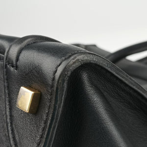 Pre-owned Celine Luggage Mini Shopper Black Leather handbag | stylenewstar