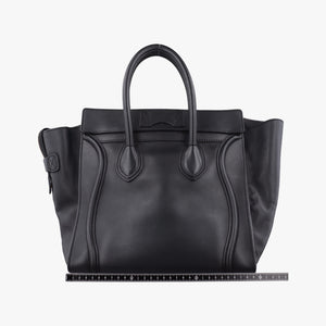 Pre-owned Celine Luggage Mini Shopper Black Leather handbag | stylenewstar