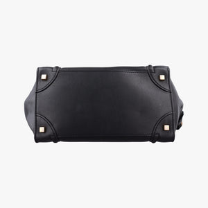Pre-owned Celine Luggage Mini Shopper Black Leather handbag | stylenewstar