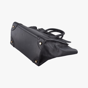 Pre-owned Celine Luggage Mini Shopper Black Leather handbag | stylenewstar