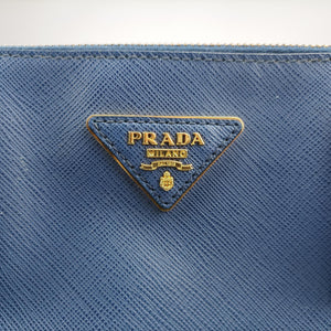Pre-owned Prada Galleria Blue SAFFIANO Leather BN1786 handbag | stylenewstar
