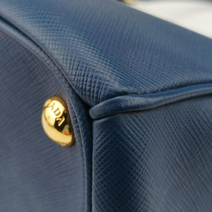 Pre-owned Prada Galleria Blue SAFFIANO Leather BN1786 handbag | stylenewstar