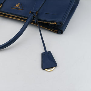 Pre-owned Prada Galleria Blue SAFFIANO Leather BN1786 handbag | stylenewstar