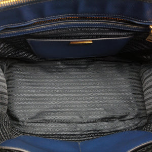 Pre-owned Prada Galleria Blue SAFFIANO Leather BN1786 handbag | stylenewstar