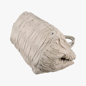 Vintage Prada Gaufre Beige Nappa Leather handbag | stylenewstar