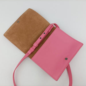 Pre-owned Bottega Veneta Cassette Pink lambskin shoulderbag | stylenewstar