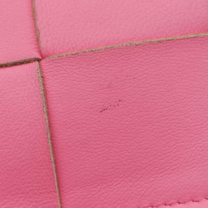 Pre-owned Bottega Veneta Cassette Pink lambskin shoulderbag | stylenewstar