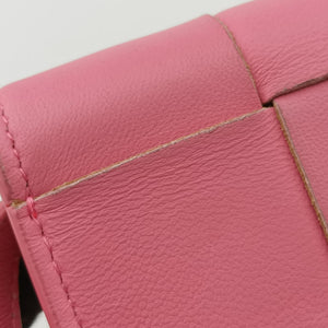 Pre-owned Bottega Veneta Cassette Pink lambskin shoulderbag | stylenewstar