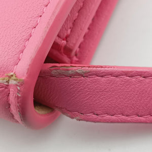 Pre-owned Bottega Veneta Cassette Pink lambskin shoulderbag | stylenewstar
