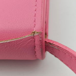 Pre-owned Bottega Veneta Cassette Pink lambskin shoulderbag | stylenewstar