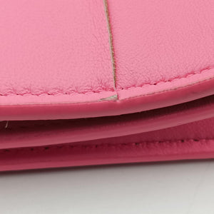 Pre-owned Bottega Veneta Cassette Pink lambskin shoulderbag | stylenewstar