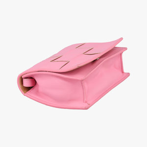 Pre-owned Bottega Veneta Cassette Pink lambskin shoulderbag | stylenewstar