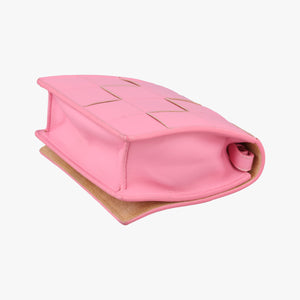 Pre-owned Bottega Veneta Cassette Pink lambskin shoulderbag | stylenewstar