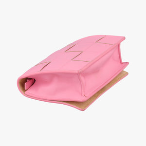 Pre-owned Bottega Veneta Cassette Pink lambskin shoulderbag | stylenewstar
