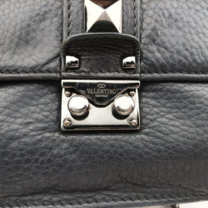 Secondhand Valentino Rockstud Glam Lock Black Leather shoulderbag | stylenewstar